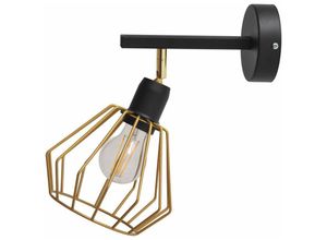 5902349226828 - Helam Lighting - Helam agat Wandleuchte Schwarz Gold 30cm