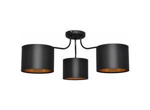 5902349226842 - Helam Lighting - Helam alba Halbbündige Deckenleuchte mit mehreren Armen Schwarz Gold 65cm