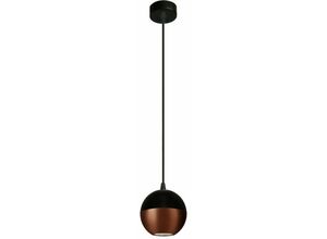 5902349225739 - Helam Lighting - Helam midway Dome Pendelleuchte Schwarz Kupfer 12cm