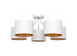 5902349226873 - Helam Lighting - Helam alba Halbbündige Deckenleuchte mit mehreren Armen Weiß Gold 70cm