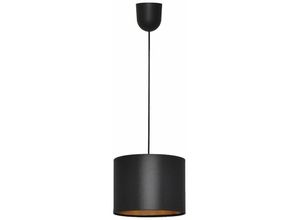 5902349229959 - Helam Lighting - Helam alba Zylindrische Pendel-Deckenleuchte Schwarz Gold 20cm