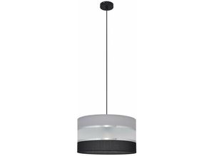 5902349230405 - Helam Lighting - Helam helen Zylindrische Pendelleuchte Grau Silber Schwarz 35cm