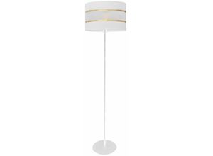 5902349229164 - Helam HELEN Stehlampe mit Schirm Weiß Gold 35cm