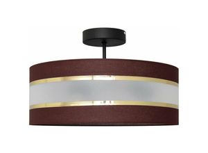 5902349229447 - Helam Lighting - Helam helen Zylindrische Deckenleuchte Braun Gold Schwarz 40cm