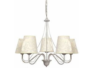 5902349216645 - Helam Lighting - Helam malbo Mehrarmige Kronleuchter mit Schirmen Weiß Gold 65cm