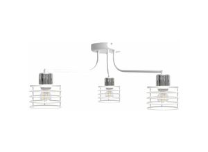 5902349223070 - Helam Lighting - Helam edison Halbbündige Deckenleuchte mit mehreren Armen Weiß Chrom 65cm