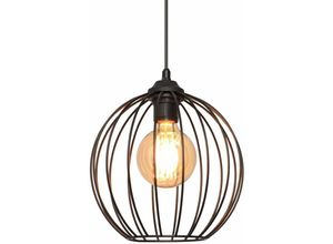 5902349227009 - Helam Lighting - Helam mercure Drahtrahmen Pendelleuchte Schwarz 24cm