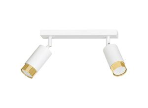 5901738901445 - Emibig Lighting - Emibig hiro Weiß Gold Twin Deckenstrahler 2x GU10