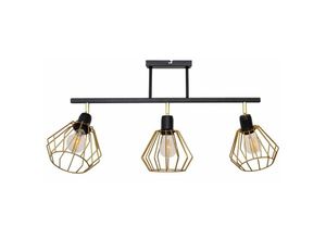 5902349230603 - Helam Lighting - Helam agat Halbbündiges Licht Schwarz Gold 73cm