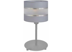 5902349230498 - Helam Lighting - Helam helen Tischlampe mit rundem Schirm Grau Silber 20cm