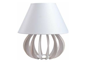 5056013674641 - Keter Lighting - 939 Nora Tischlampe mit rundem konischem Schirm weiß 25cm 1x E27