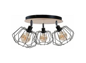 5056013672548 - Keter Lighting - 586 Soho Deckenstrahler Cluster Holz 32cm 3x E27