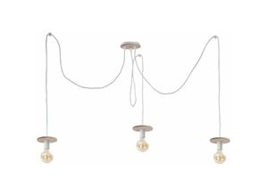 5056013670636 - 283 Saturn Cluster Pendel-Deckenleuchte Natur 3x E27 - Keter Lighting