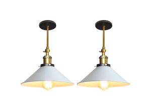 6091162341401 - Wandleuchte Innen Set of 2 240° Verstellbare Wandlampe im Industri Stile Wandstrahler Licht mit Ø22cm Lampenschirm für Wohnzimmer Schlafzimmer