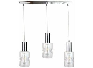 5056013666547 - 1559 Cross Bar Pendelleuchte Silber 60cm 3x E27 - Keter Lighting