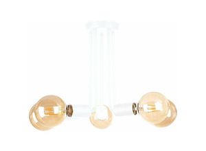 5056013669166 - Keter Lighting - 1179 Venna Multi Arm Semi Flush Deckenleuchte Weiß 30cm 5x E27