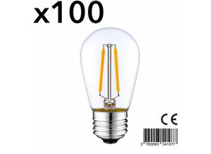 3760093541077 - Packung mit 100 LED-Glühlampen E27 2W XENA - Transparent