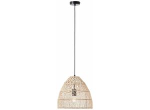 4004353396700 - Lampe Minster Pendelleuchte 35cm natur weiß 1x A60 E27 25W Kabel kürzbar   in der Höhe einstellbar - braun - Brilliant