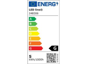 4251678466612 - Led Line - 10x GU10 5W led Leuchtmittel 50° smd 2700K Warmweiß 410 Lumen Spot Strahler Einbauleuchte Energiesparlampe Glühlampe