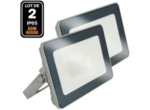 7141269339258 - Europalamp - 2 LED-Fluter 50W Proline Kaltweiß 6500K Hohe Helligkeit