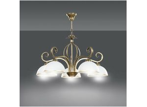 5901738884977 - Emibig Lighting - Emibig wivara Goldfarbene mehrarmige Pendel-Deckenleuchte mit weißen goldenen Glasschirmen 5x E27