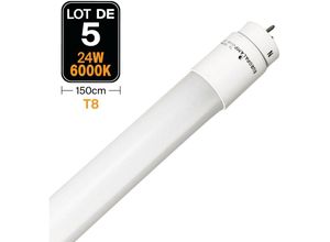 7061115967278 - Europalamp - 5 Tubes Neon led 25W 150cm T8 Blanc Froid 6000k Gamme Pro