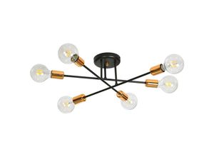 5901738892880 - Emibig Lighting - Emibig veken Schwarz Kupfer mehrarmige halbbündige Deckenleuchte 6x E27