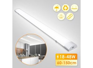 0726504528337 - 48W Led Feuchtraumleuchte 150CM Verknüpfbar Werkstattlampe Wannenleuchte Neutralweiß led Röhre IP65 Wasserdicht Deckenleuchte für Feuchtraum