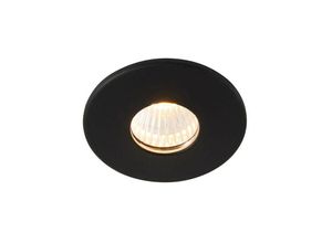 5017588995579 - Saxby LALO LED-Badezimmer-Einbauleuchte festes klares Acryl und mattschwarze Farbe 3000K IP44