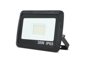 4251678404492 - Proxim led smd Fluter Flutlicht 30W 2400 Lumen ersetzt 148W Glühlampe Scheinwerfer Außenstrahler IP65 Wasserfest Kaltweiß Wand und Decke Innen Außen