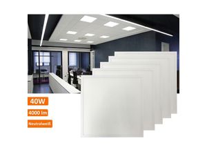 4251424862446 - - 62 x 62 cm 40W led Panel Einbaustrahler Spot Einbauleuchte Neutralweiß 4200K 4000 Lumen Deckenleuchte Eckig