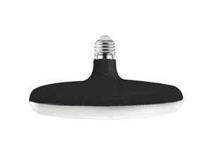 4251424848174 - - E27 led Lampe 24W Kaltweiß in Schwarz + Lampenfassung 1M Weiß Stylische Hängelampe Hängeleuchte Pendelleuchte