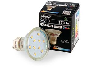 4251678449400 - Led Line - 10x GU10 3W led Leuchtmittel Warmweiß 2700K 273 Lumen Spot Strahler Einbauleuchte Energiesparlampe Glühlampe