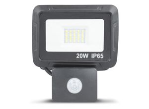 4251678404539 - Forever - Proxim led smd Fluter Flutlicht 20W 1600 Lumen ersetzt 104W mit Bewegungsmelder Sensor Glühlampe Scheinwerfer Außenstrahler IP65 Wasserfest