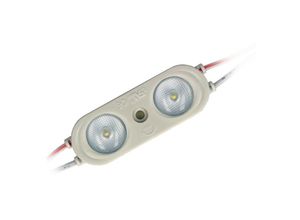 4251678443682 - Led Line - 100x 12V dc 2-LED Modul 2W Kaltweiß 190lm smd 2835 IP65 Wasserdicht 170° Abstrahlwinkel 62*21mm für led Beleuchtung diy Licht Kette