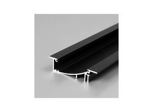 4066676142778 - Proviston - led Aluminiumprofil | 53 x 135 x 2000 mm | Schwarz Eloxiert | Led-Beleuchtung | Indirekte Beleuchtung | led Leisten | 1 Stück - Schwarz