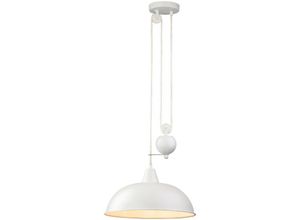 5036797151330 - Firstlight Products - Firstlight Century - 1 Light Rise & Fall Dome Deckenanhänger Weiß E27