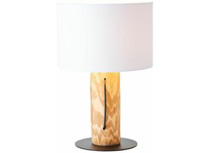 4004353394492 - Lampe Jimena Tischleuchte kiefer gebeizt Holz Textil 1x A60 E27 25WNormallampen (nicht enthalten) - braun - Brilliant