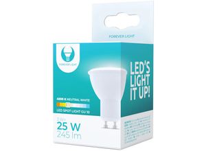 4251810807327 - Forever - 10 Stück] Light GU10 led Lampe Spot 3W (ersetzt 25) 4500K Neutralweiß led Leuchtmittel 250 Lumen