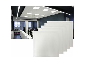 Image of 5x led Panel 40W 62x62cm Eckig Weiß Kaltweiß Deckenleuchte Einbaustrahler Einbauleuchte Deckenstrahler Einbau Lampe inkl. Trafo