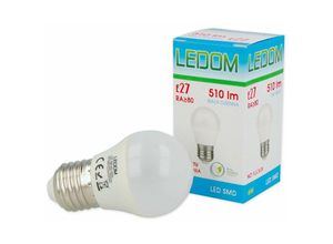 4251810806030 - Led Line - 10 Stück] ledom E27 smd Leuchtmittel 230V ac 6W 510 Lumen Ø45 220-240V 240 Grad Abstrahlwinkel 4000K Neutralweiß Lampe Glühbirne