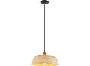 5056667051362 - Privatefloor - Bambus-Deckenlampe - Pendelleuchte im Boho-Bali-Design - Atria Natural wood - Metall Bambus - Natural wood