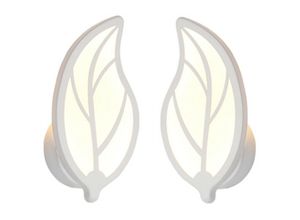 5704142144008 - Wottes - 2pcs led Moderne Innen Wandleuchte 7W Blattform Innen Wandlampe Schlafzimmer Wohnzimmer Kaltweiß - Weiß