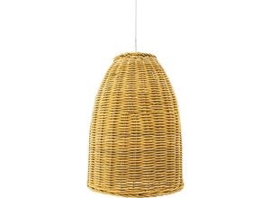 5056667060043 - Privatefloor - Rattan-Deckenlampe - Boho-Bali-Design-Pendelleuchte - Lie Natural wood - Rattan - Natural wood