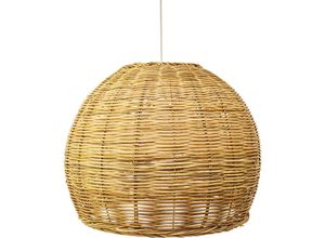 5056667060142 - Privatefloor - Rattan-Deckenlampe - Boho-Bali-Design-Pendelleuchte - Paon Natural wood - Rattan - Natural wood