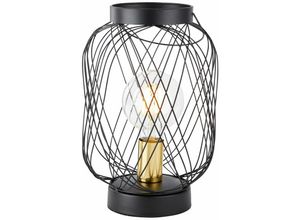 4004353366178 - BRILLIANT Lampe Brogan Tischleuchte schwarz messing gebürstet 1x A60 E27 60W geeignet für Normallampen (nicht enthalten) Für LED-Leuchtmittel geeignet