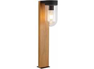 4004353367267 - BRILLIANT Lampe Cabar Außensockelleuchte 55cm holz dunkel schwarz 1x A60 E27 40W geeignet für Normallampen (nicht enthalten) IP-Schutzart 44 - spritzwassergeschützt