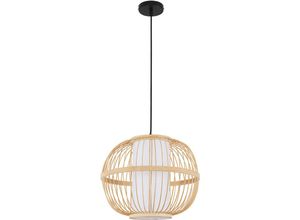 5056667051386 - Privatefloor - Bambus-Deckenlampe - Pendelleuchte im Boho-Bali-Design - Kaula Natural wood - Metall Bambus - Natural wood