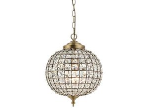 5016087036660 - Endon Collection Lighting - Endon Tanaro - 1 Licht Deckenkugel Anhänger Antik Messing Glas E27