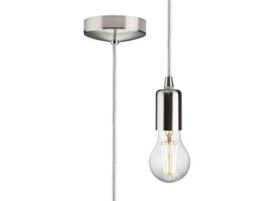 5056270859423 - Knightsbridge - 18m E27 Suspension Contemporaine - Chrome Brossé 230V IP20 80W